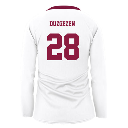 NMSU - NCAA Women's Volleyball : Ezgi Duzgezen - White Volleyball Jersey-1