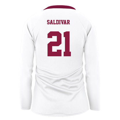 NMSU - NCAA Women's Volleyball : Lilliana Saldivar - White Volleyball Jersey-1