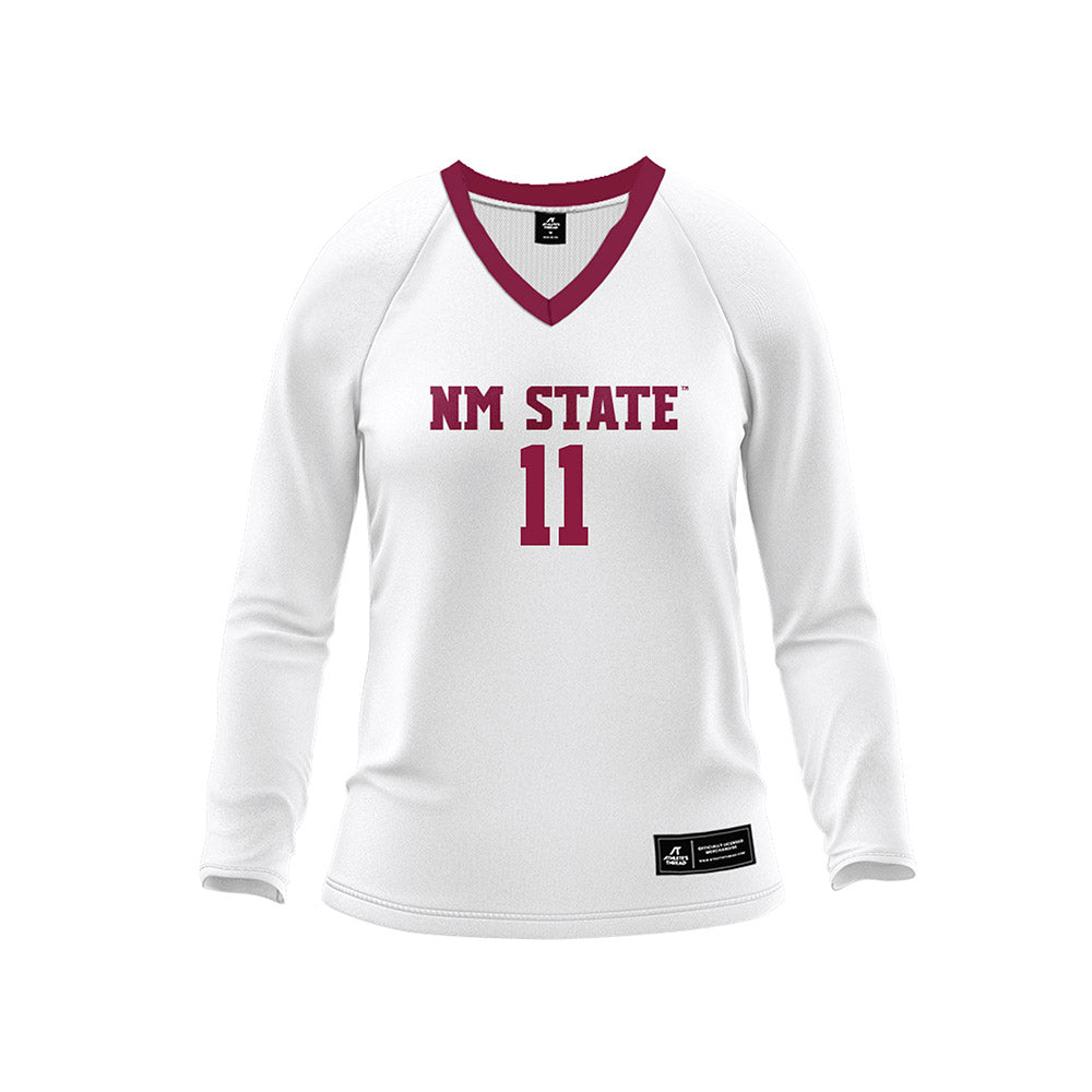 NMSU - NCAA Women's Volleyball : Jaelynn Kohli - White Volleyball Jersey-0