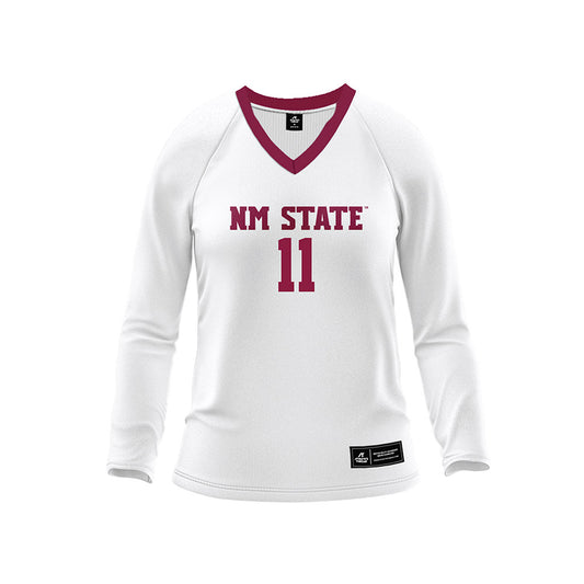 NMSU - NCAA Women's Volleyball : Jaelynn Kohli - White Volleyball Jersey-0