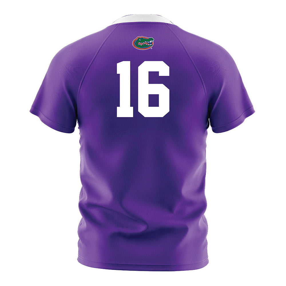 Florida - NCAA Women's Soccer : Courtney Hogan - Purple Soccer Jersey-1
