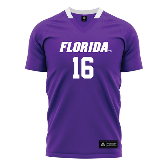 Florida - NCAA Women's Soccer : Courtney Hogan - Purple Soccer Jersey-0