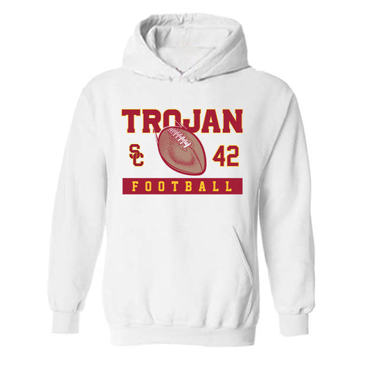 USC - NCAA Football : RJ Sermons - Sports Shersey Hooded Sweatshirt-0