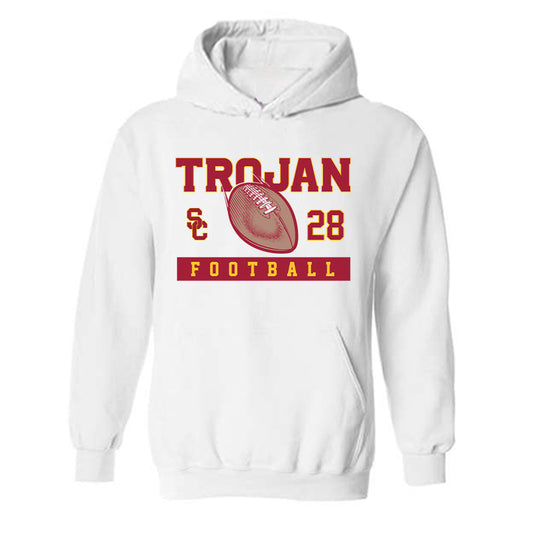 USC - NCAA Football : Carrington Pierce - Sports Shersey Hooded Sweatshirt-0