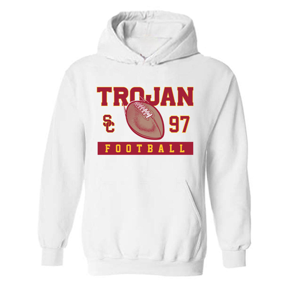 USC - NCAA Football : Jide Abasiri - Sports Shersey Hooded Sweatshirt-0