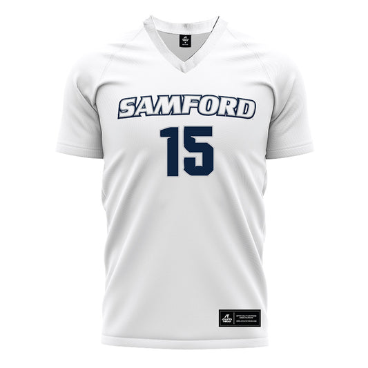 Samford - NCAA Women's Soccer : Ava Baumann - White Soccer Jersey-0