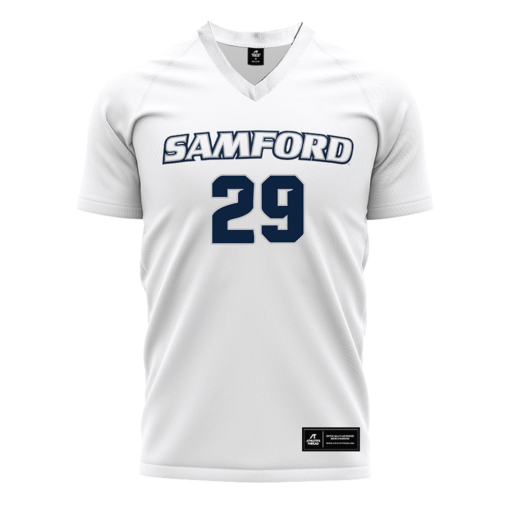 Samford - NCAA Women's Soccer : Isabella Moreno - White Soccer Jersey-0
