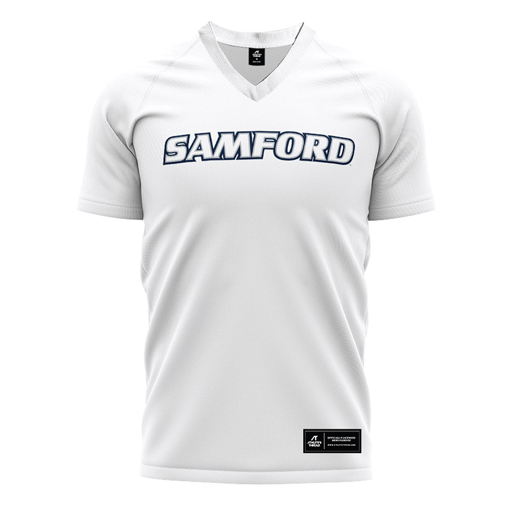 Samford - NCAA Women's Soccer : - White Soccer Jersey-0