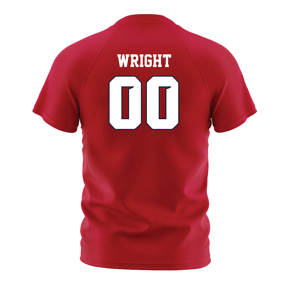 Samford - NCAA Women's Soccer : Abby Wright - Red Soccer Jersey-1
