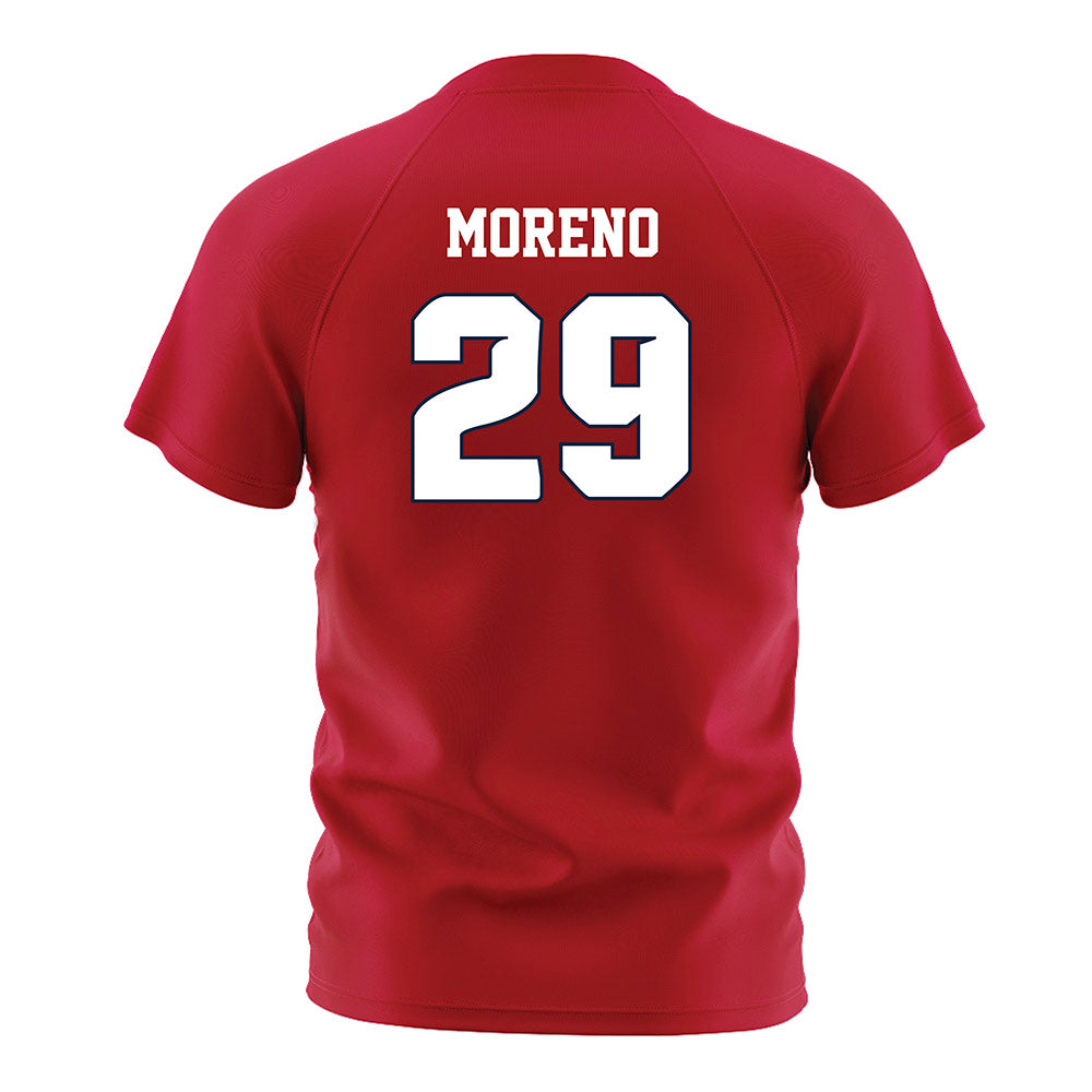 Samford - NCAA Women's Soccer : Isabella Moreno - Red Soccer Jersey-1