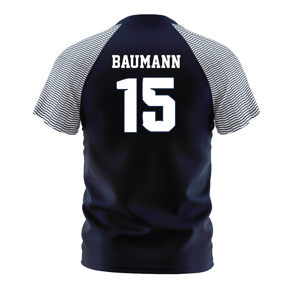 Samford - NCAA Women's Soccer : Ava Baumann - Navy Soccer Jersey-1