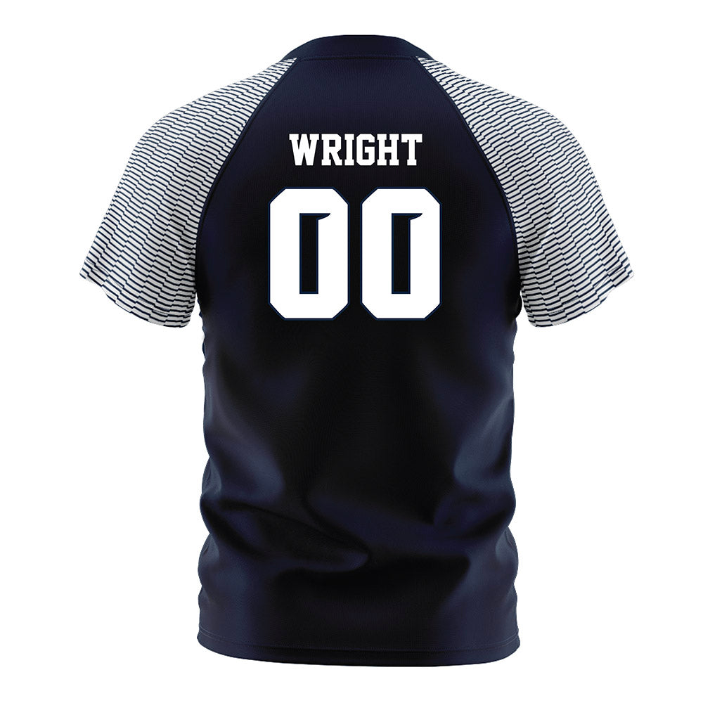 Samford - NCAA Women's Soccer : Abby Wright - Navy Soccer Jersey-1