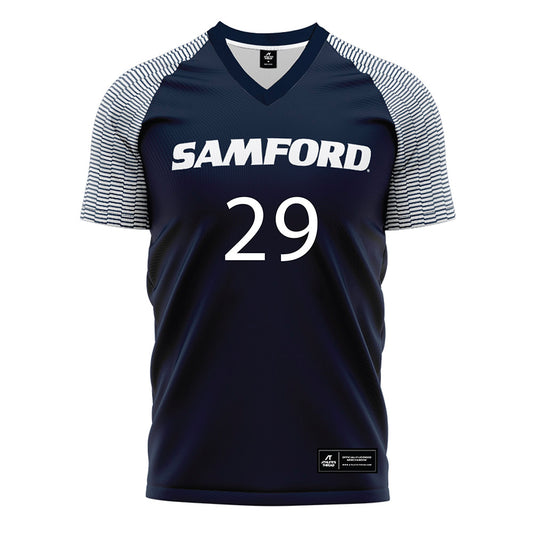 Samford - NCAA Women's Soccer : Isabella Moreno - Navy Soccer Jersey-0