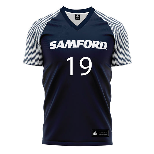 Samford - NCAA Women's Soccer : bekah allen - Navy Soccer Jersey-0