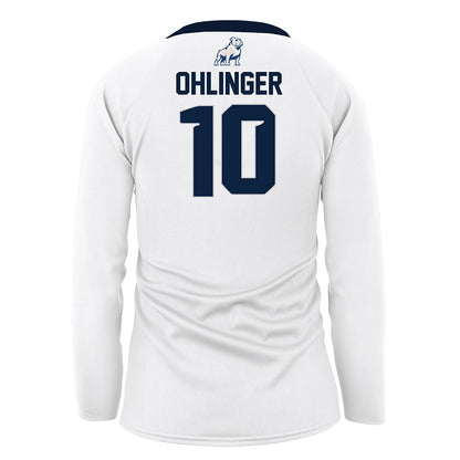 Samford - NCAA Women's Volleyball : Ali Ohlinger - White Volleyball Jersey-1