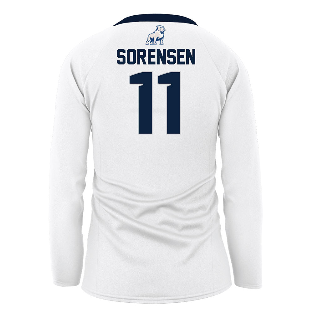 Samford - NCAA Women's Volleyball : Emma Sorensen - White Volleyball Jersey-1