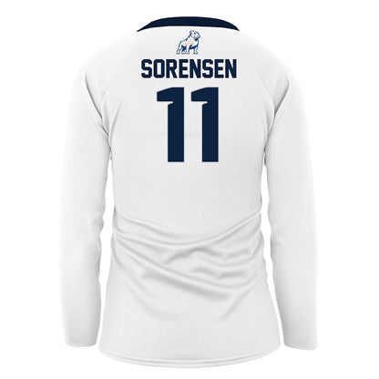Samford - NCAA Women's Volleyball : Emma Sorensen - White Volleyball Jersey-1