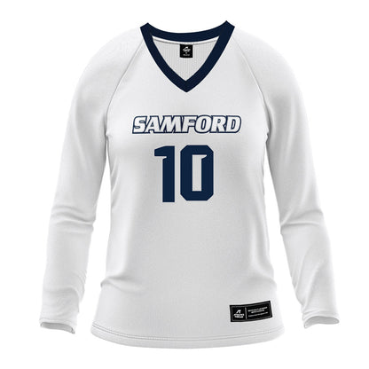 Samford - NCAA Women's Volleyball : Ali Ohlinger - White Volleyball Jersey-0