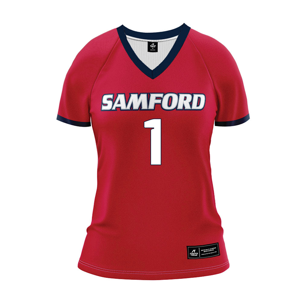 Samford - NCAA Women's Volleyball : Carly Minatel - Red Volleyball Jersey-0