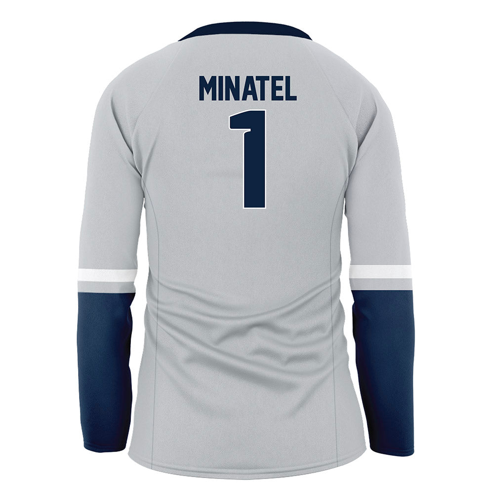 Samford - NCAA Women's Volleyball : Carly Minatel - Grey Volleyball Jersey-1