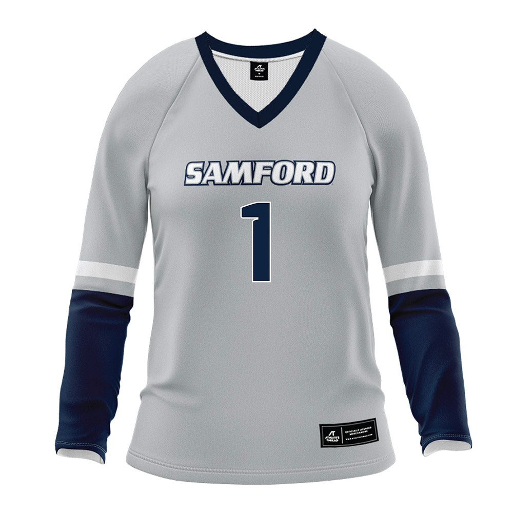 Samford - NCAA Women's Volleyball : Carly Minatel - Grey Volleyball Jersey-0