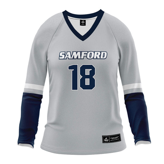 Samford - NCAA Women's Volleyball : Maggie Kalisz - Grey Volleyball Jersey-0