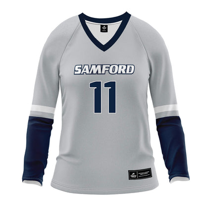 Samford - NCAA Women's Volleyball : Emma Sorensen - Grey Volleyball Jersey-0
