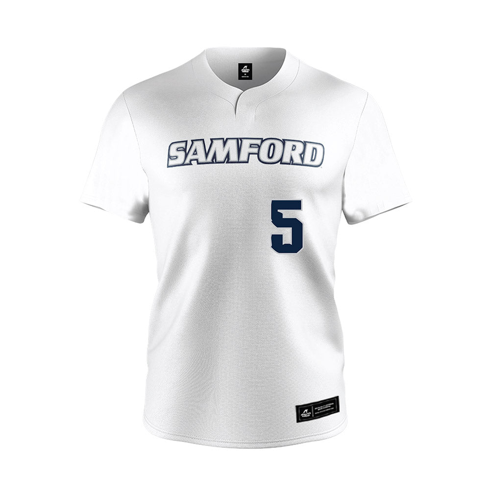 Samford - NCAA Softball : Olivia Treece - White Jersey-0