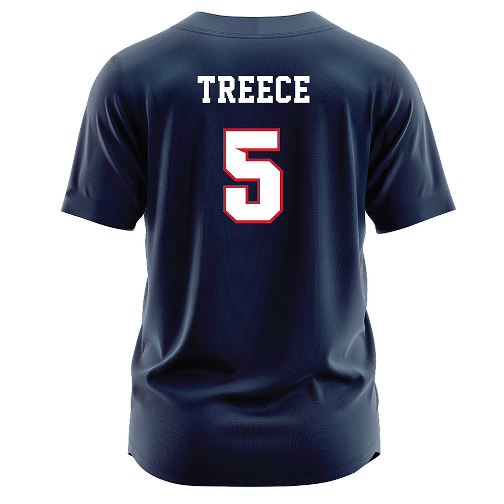 Samford - NCAA Softball : Olivia Treece - Navy Jersey-1