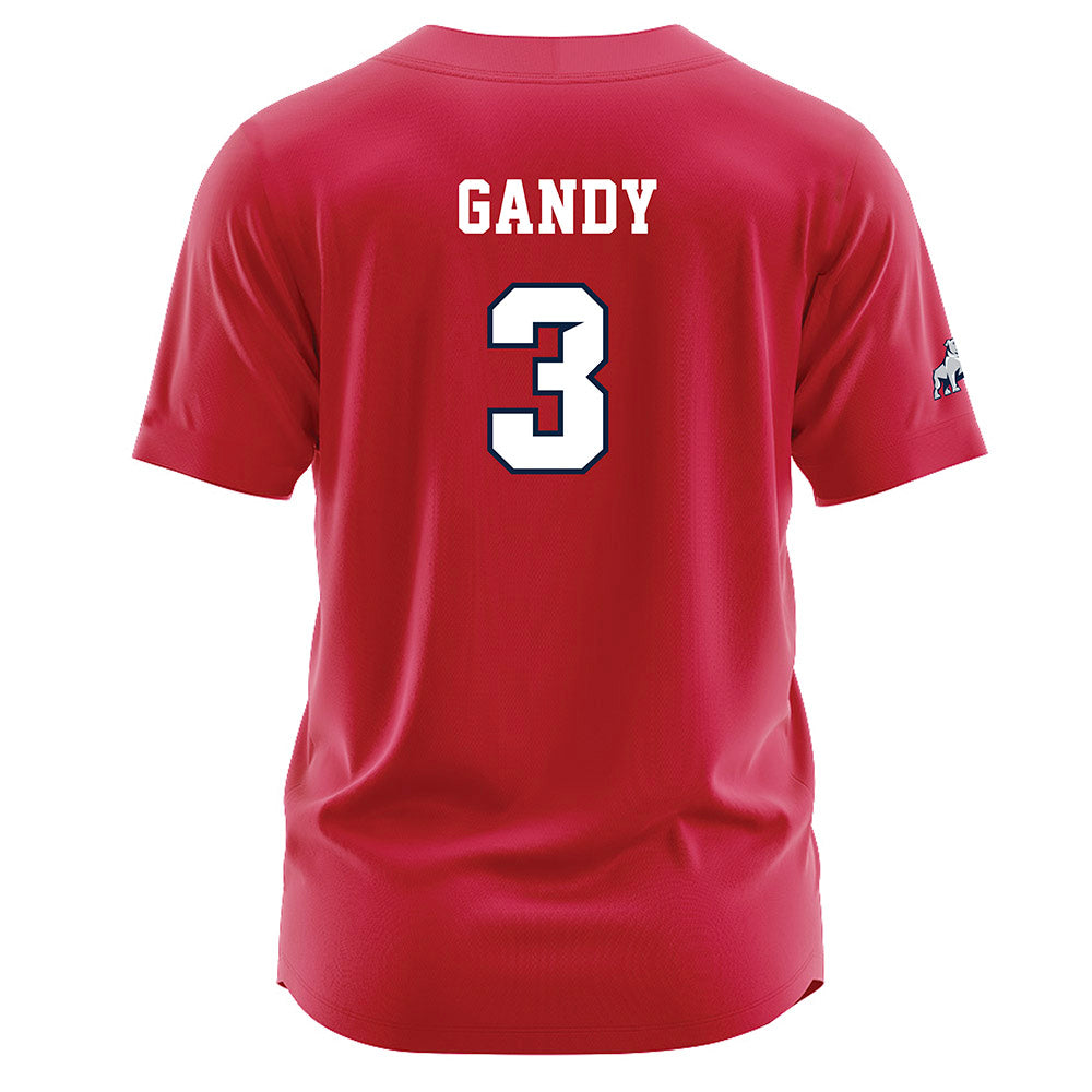 Samford - NCAA Baseball : Gus Gandy - Red Jersey-1