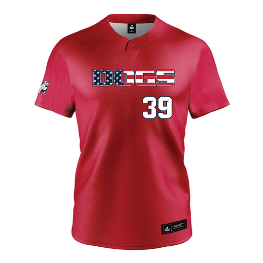 Samford - NCAA Baseball : Charlie Bozeman - Red Jersey-0