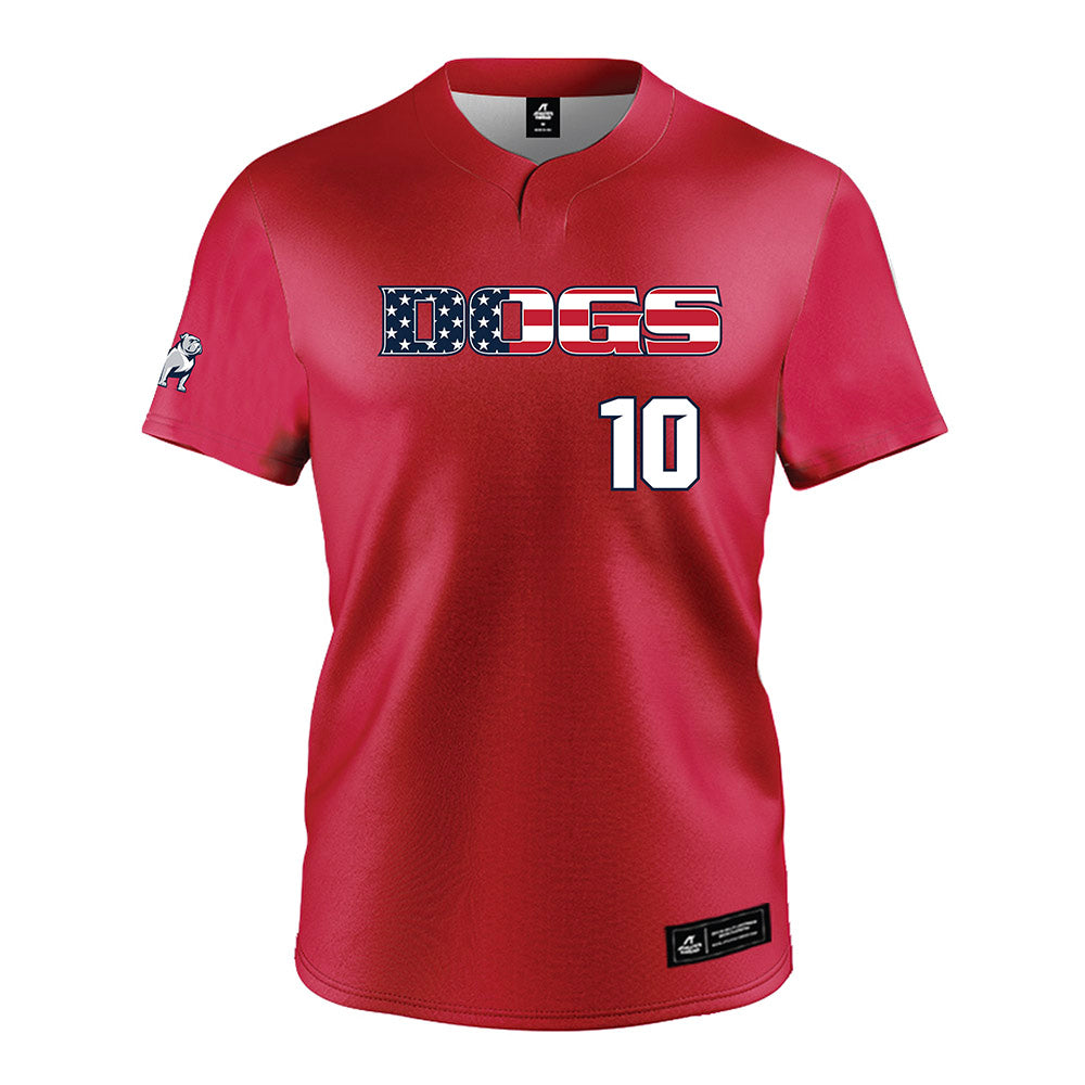 Samford - NCAA Baseball : Trey Higgins - Red Jersey-0