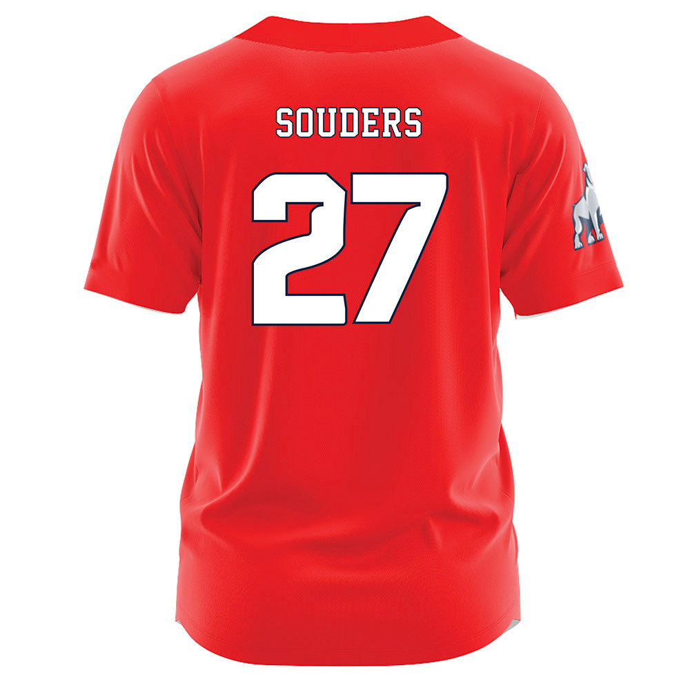 Samford - NCAA Baseball : Jake Souders - Red Jersey-1