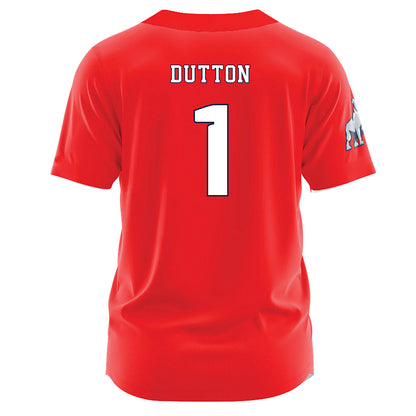 Samford - NCAA Baseball : Pierce Dutton - Red Jersey-1