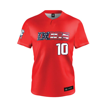 Samford - NCAA Baseball : Trey Higgins - Red Jersey-0