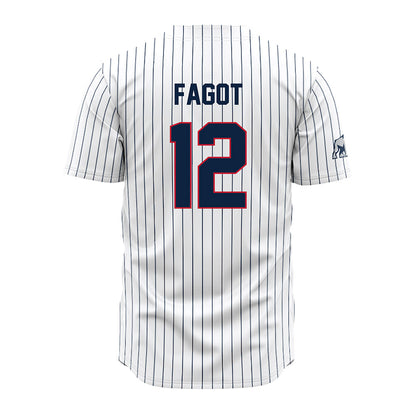 Samford - NCAA Baseball : Christopher Fagot - Pinstripe Jersey-1