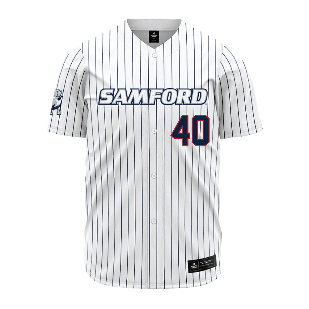 Samford - NCAA Baseball : Andrew Marble - Pinstripe Jersey-0