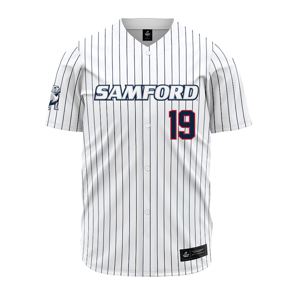 Samford - NCAA Baseball : Cason Hill - Pinstripe Jersey-0