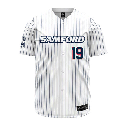 Samford - NCAA Baseball : Cason Hill - Pinstripe Jersey-0