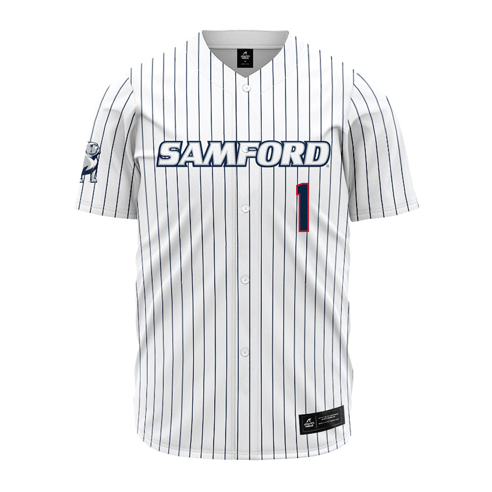 Samford - NCAA Baseball : Pierce Dutton - Pinstripe Jersey-0