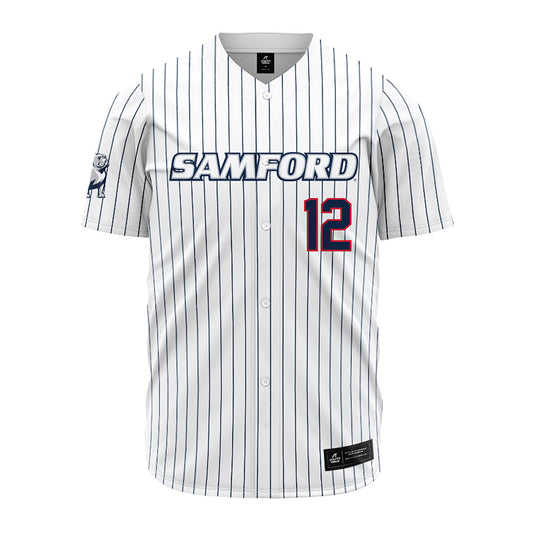 Samford - NCAA Baseball : Christopher Fagot - Pinstripe Jersey-0