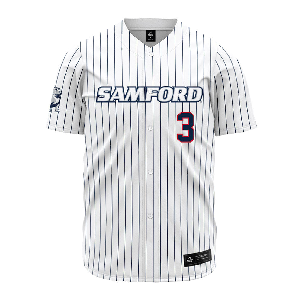 Samford - NCAA Baseball : Gus Gandy - Pinstripe Jersey-0