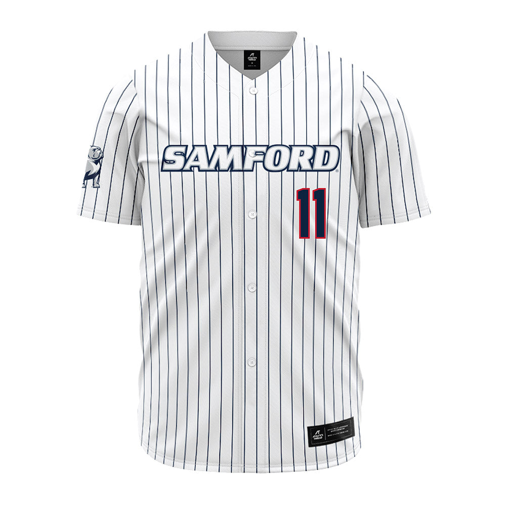 Samford - NCAA Baseball : Mason Blasche - Pinstripe Jersey-0
