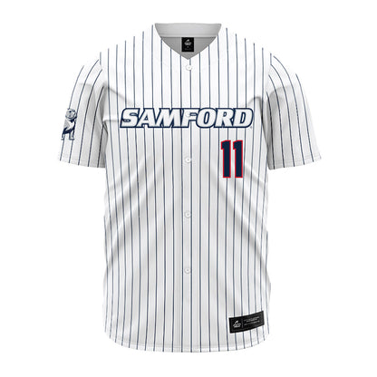 Samford - NCAA Baseball : Mason Blasche - Pinstripe Jersey-0