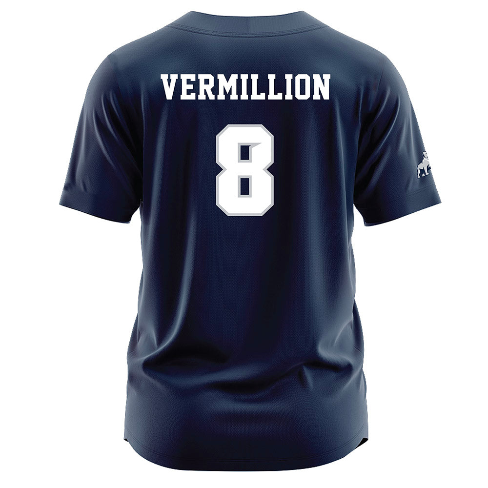 Samford - NCAA Baseball : Ryan Vermillion - Navy Jersey-1