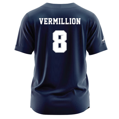 Samford - NCAA Baseball : Ryan Vermillion - Navy Jersey-1