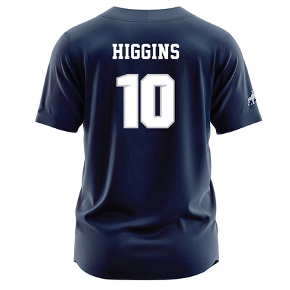 Samford - NCAA Baseball : Trey Higgins - Navy Jersey-1