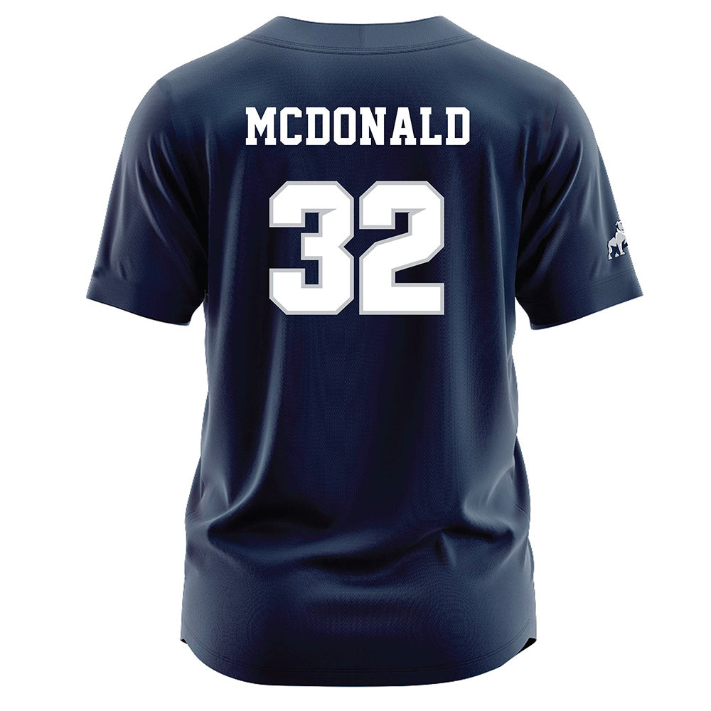Samford - NCAA Baseball : Parker McDonald - Navy Jersey-1