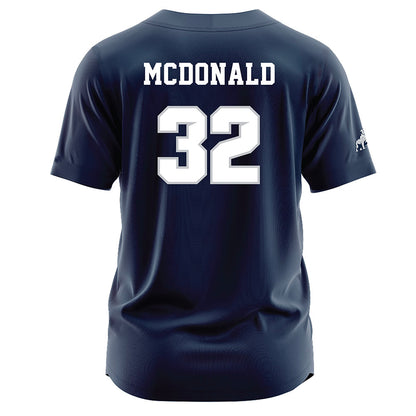 Samford - NCAA Baseball : Parker McDonald - Navy Jersey-1