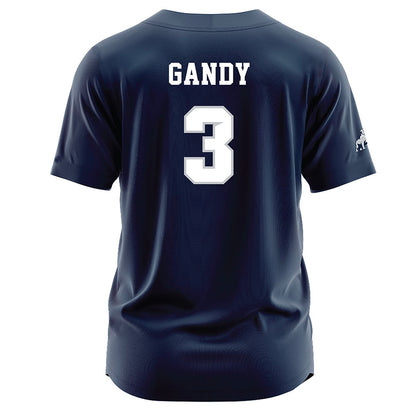 Samford - NCAA Baseball : Gus Gandy - Navy Jersey-1